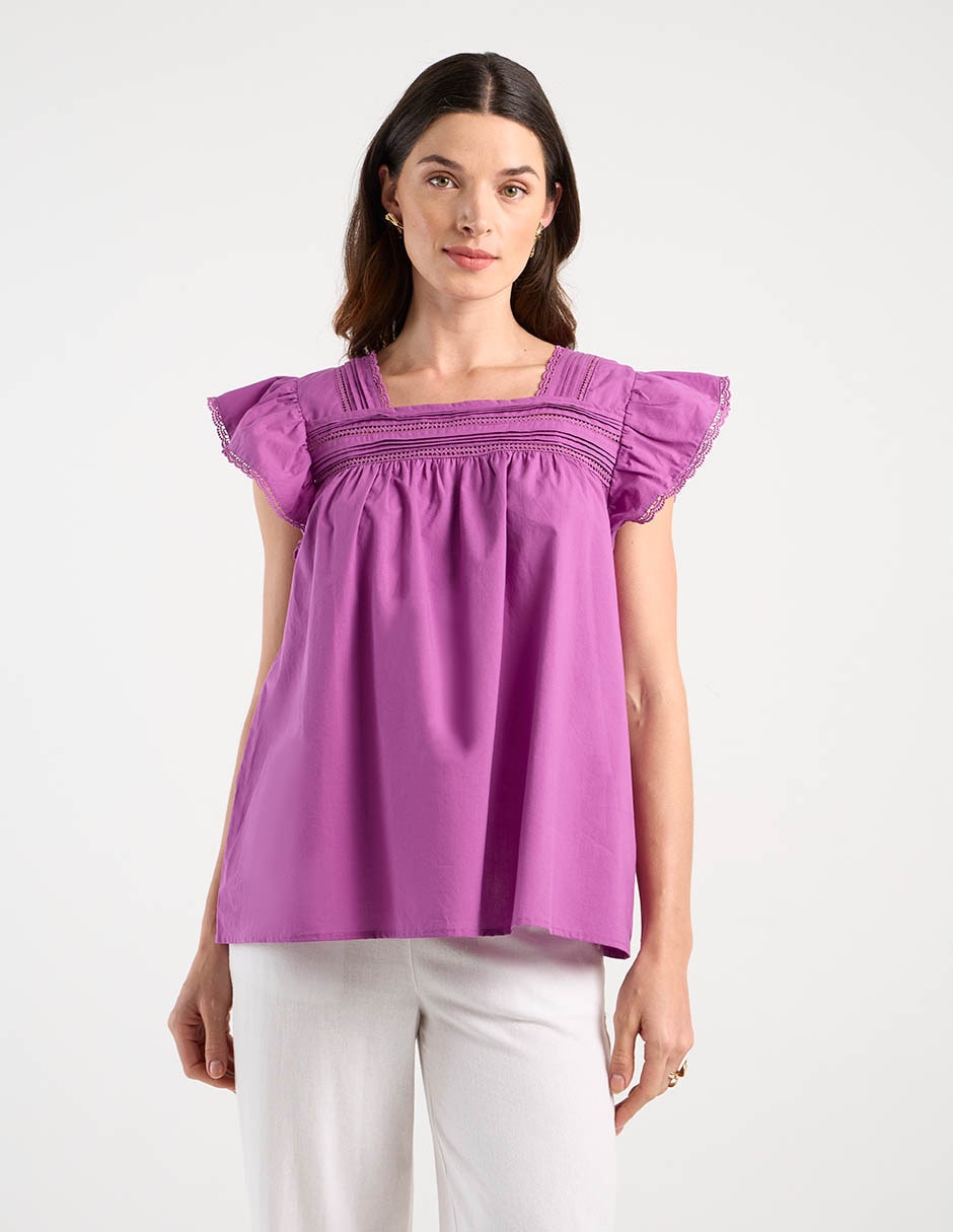 Blusa Charol By October manga corta para mujer Blusa Charol By October manga corta para mujer