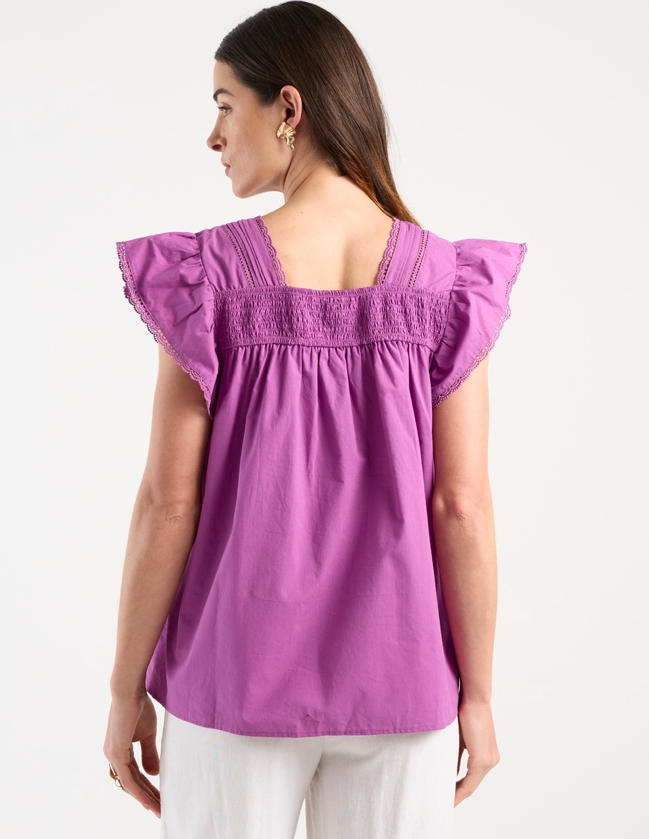 Blusa Charol By October manga corta para mujer 7