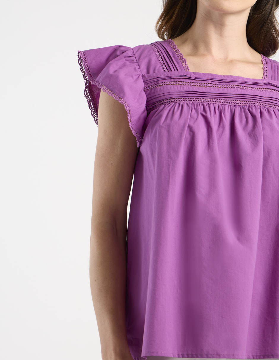 Blusa Charol By October manga corta para mujer 9