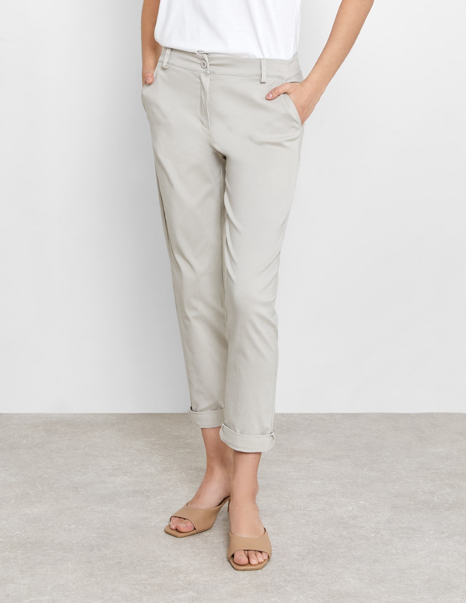 Pantalón capri straight para mujer Pantalón capri straight para mujer