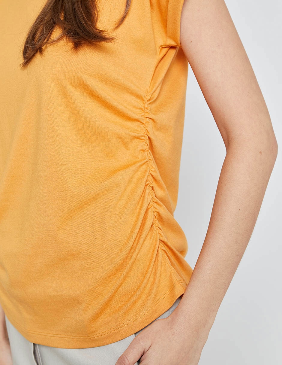 Playera manga corta Valeria By Trucco cuello redondo para mujer