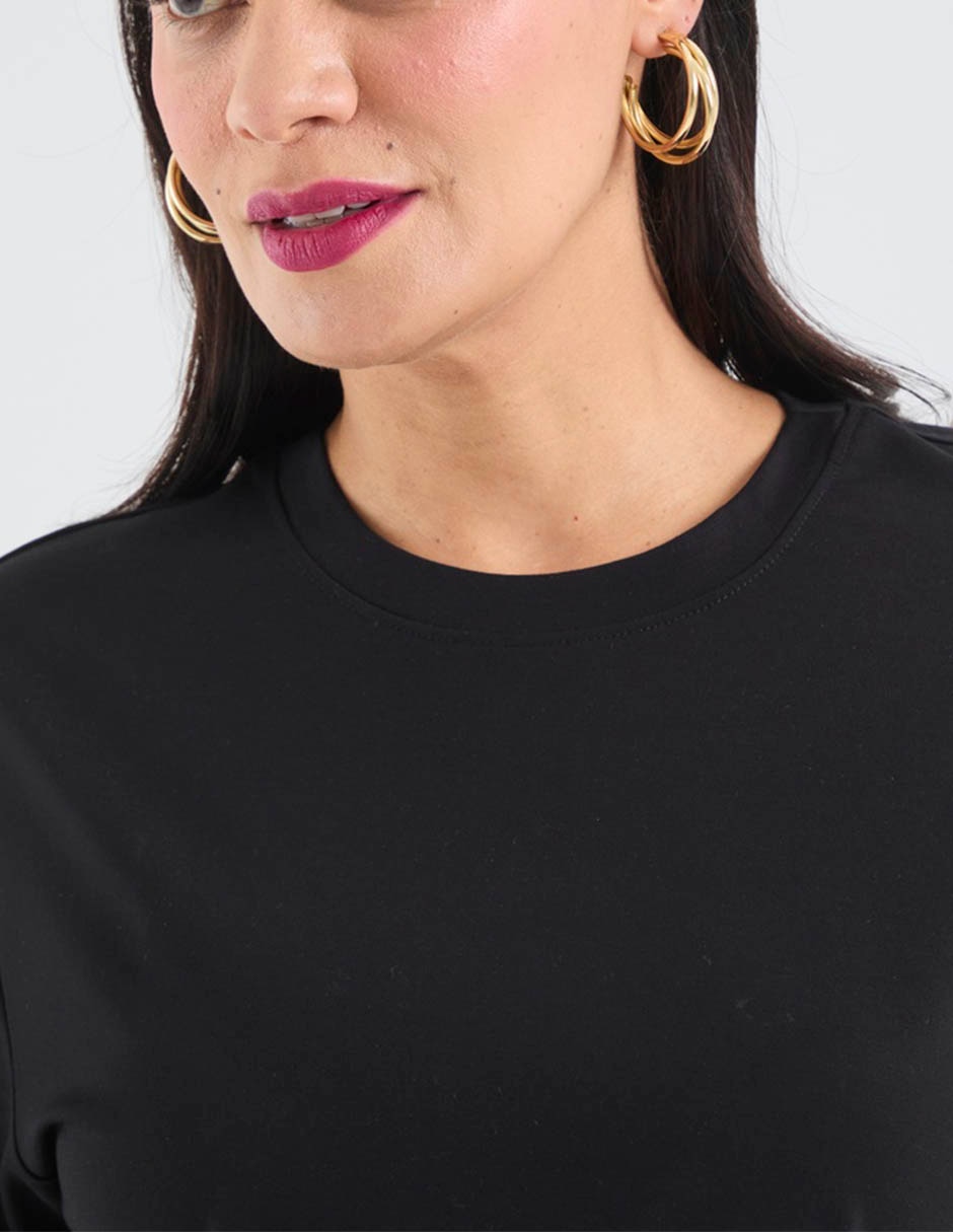 Blusa manga corta liz& cuello redondo para mujer 5
