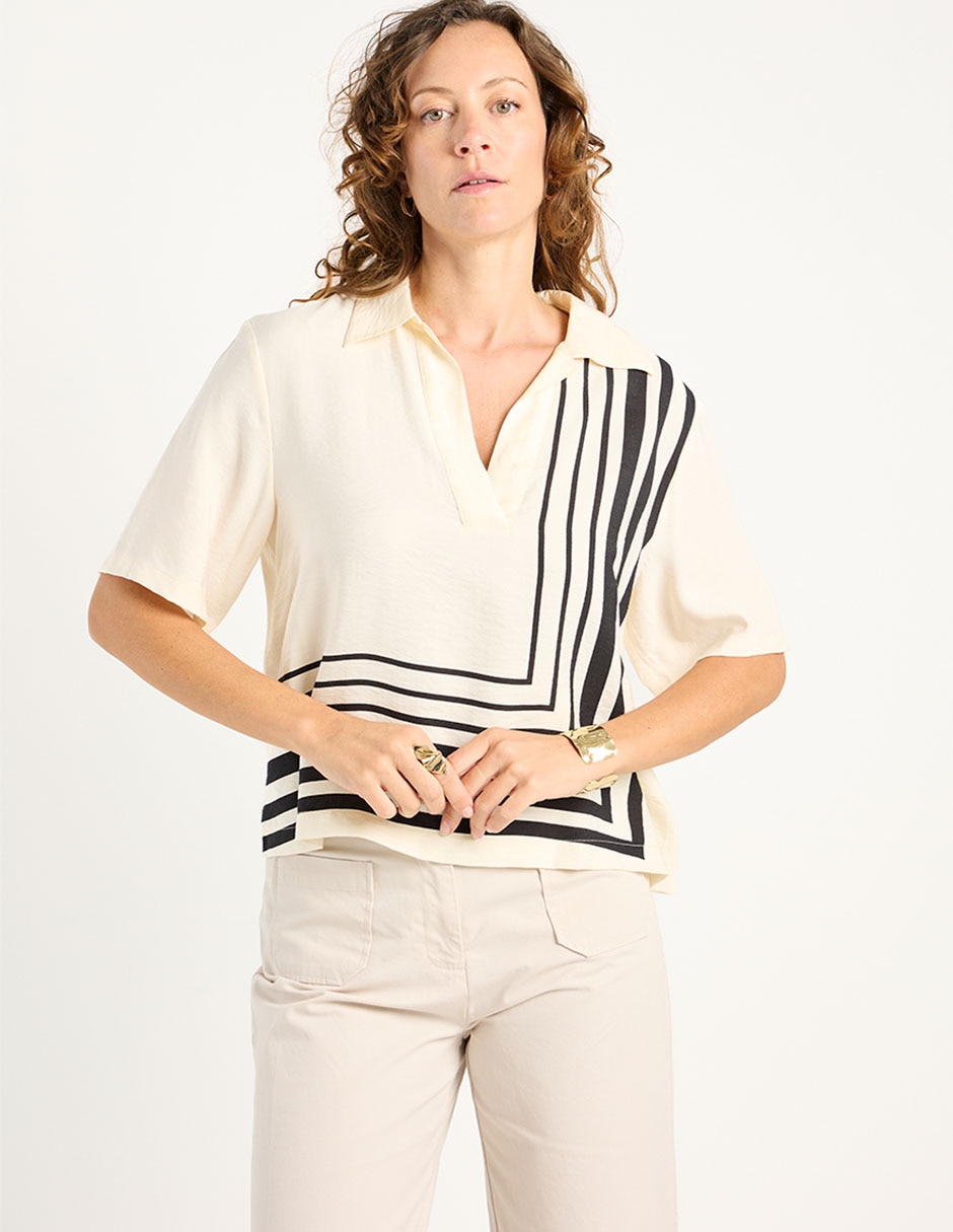 Blusa Liz& manga al codo para mujer 7