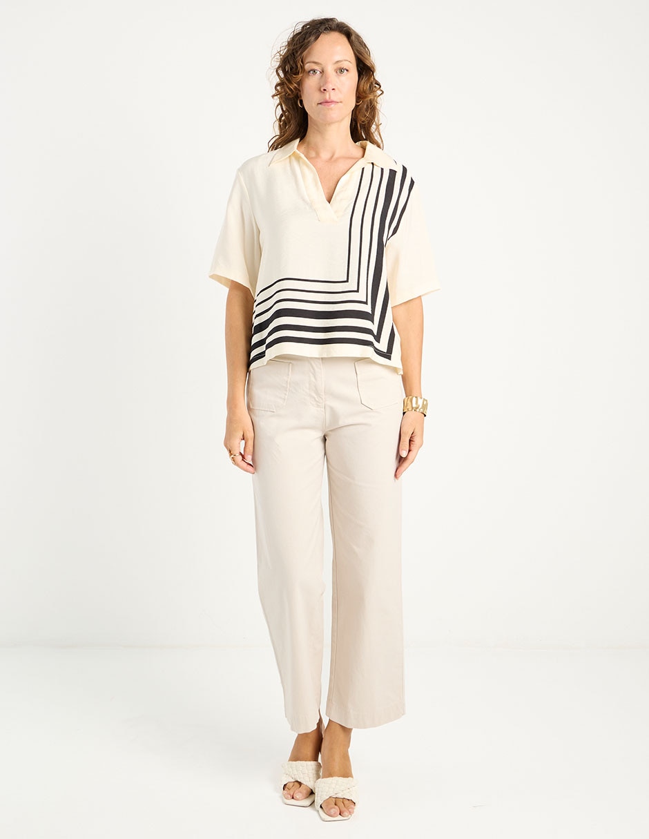 Blusa Liz& manga al codo para mujer 8