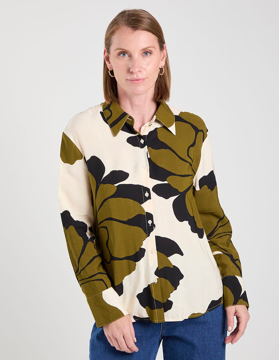 Blusa manga larga para mujer