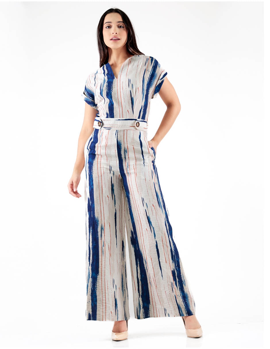Jumpsuit de rayón formal estampado gráfico para mujer Jumpsuit de rayón formal estampado gráfico para mujer