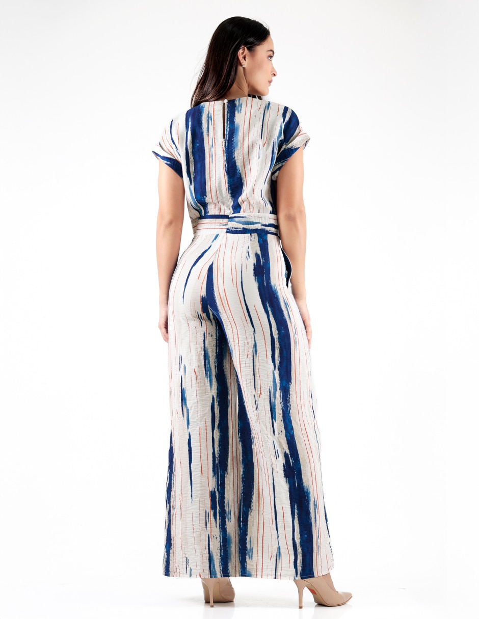 Jumpsuit de rayón formal estampado gráfico para mujer 4