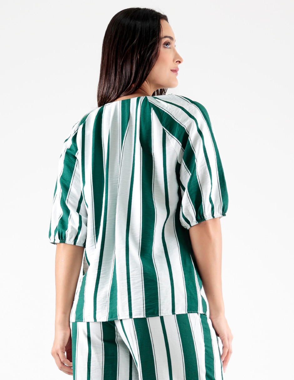Blusa manga al codo para mujer 5