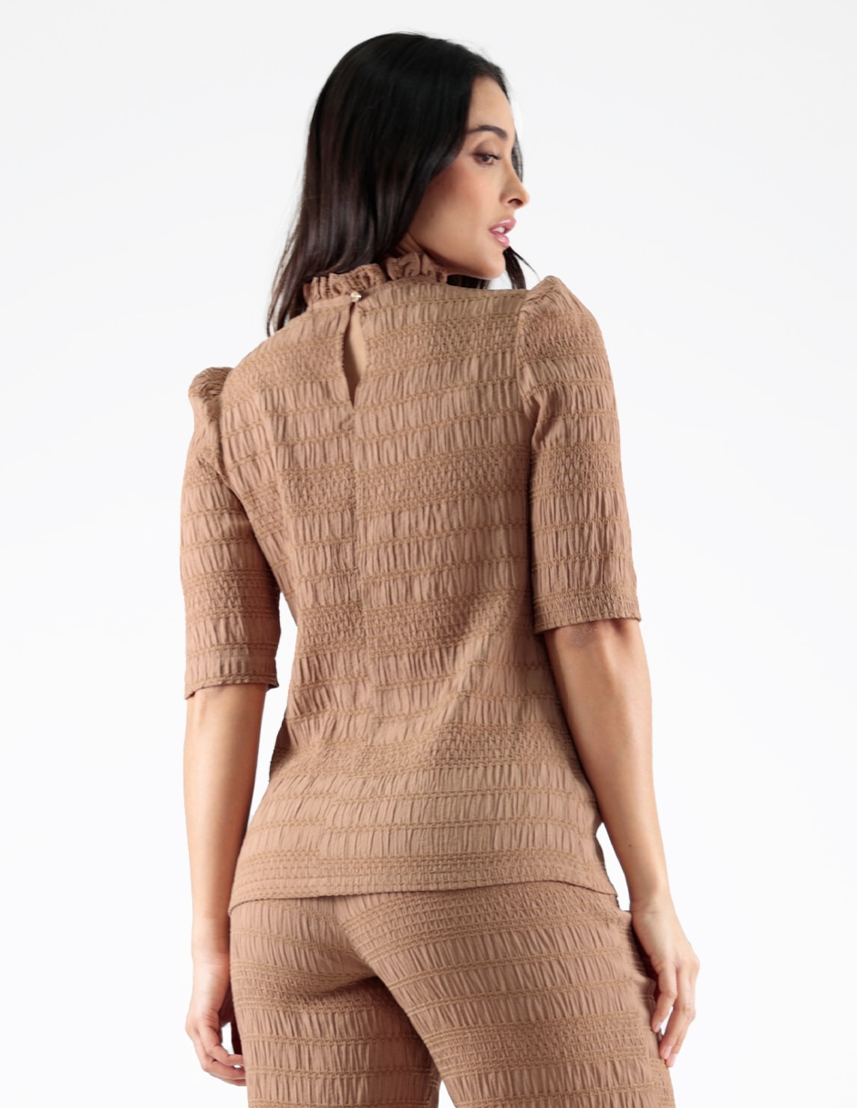 Blusa manga al codo para mujer 5