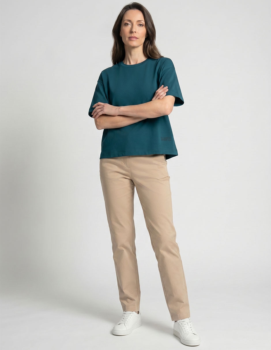 Playera manga corta cuello redondo para mujer Playera manga corta cuello redondo para mujer