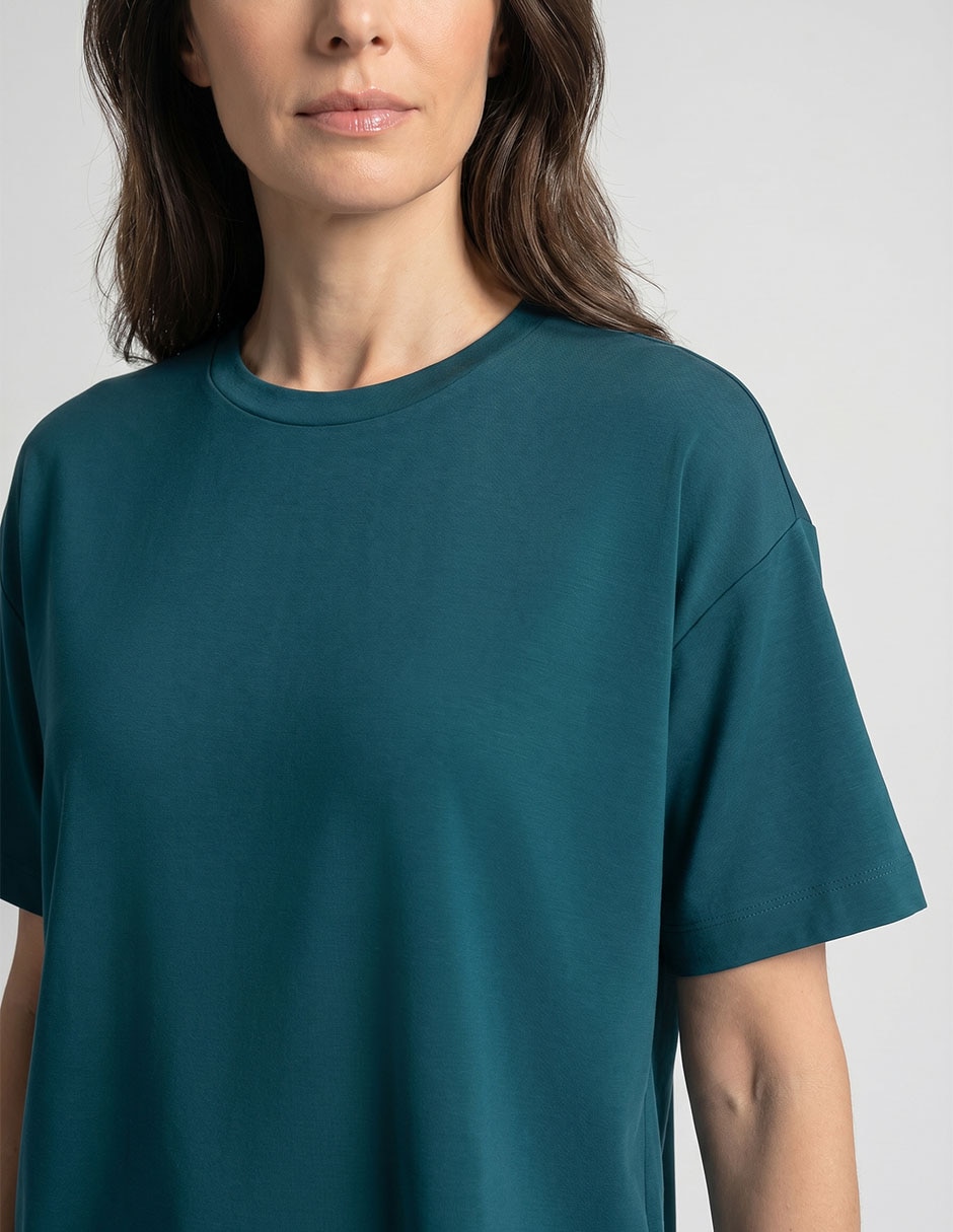 Playera manga corta cuello redondo para mujer 2