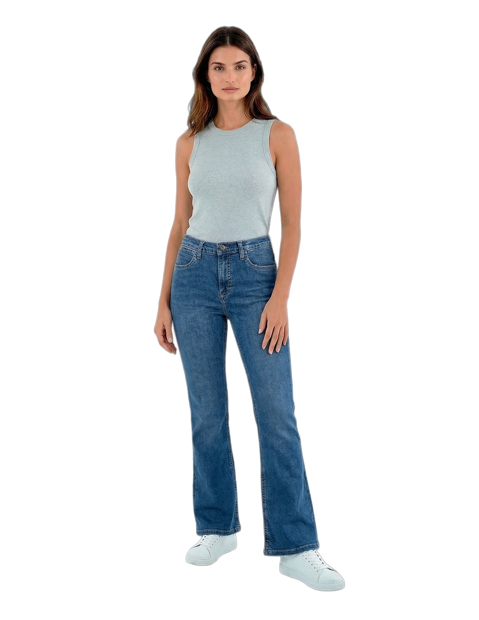 Jeans flare cintura baja Lee para mujer