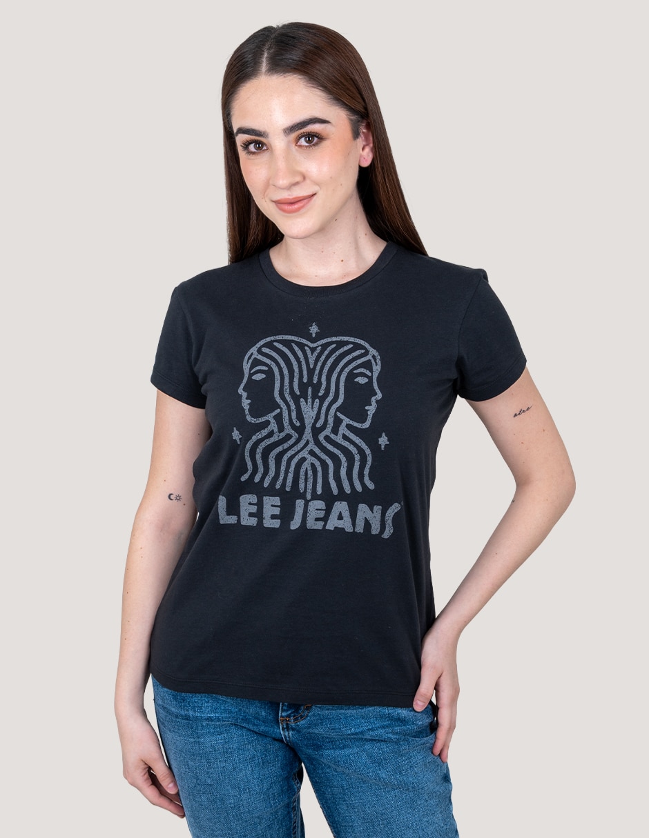 Playera manga corta Lee cuello redondo para mujer