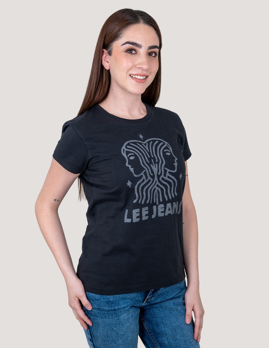 Playera manga corta Lee cuello redondo para mujer