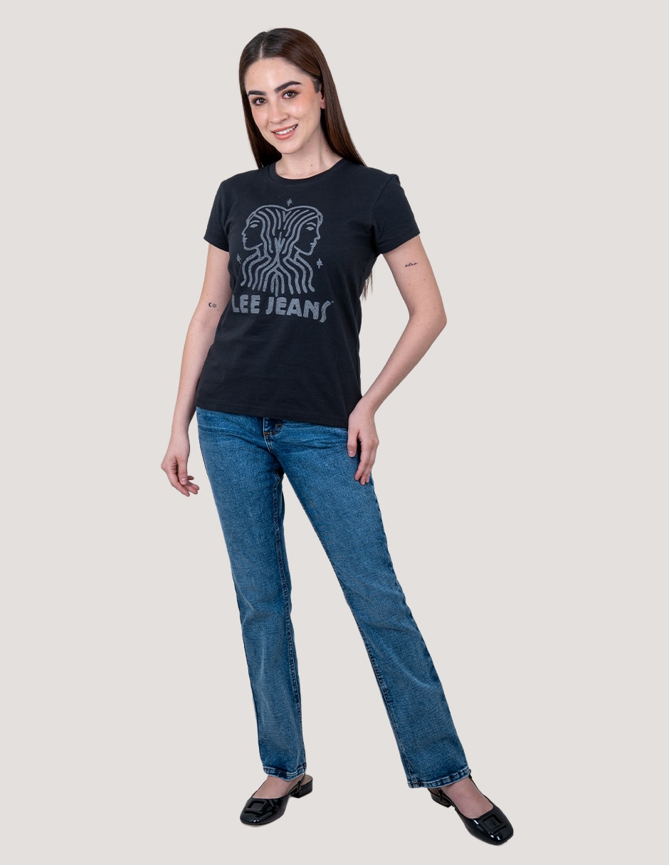 Playera manga corta Lee cuello redondo para mujer