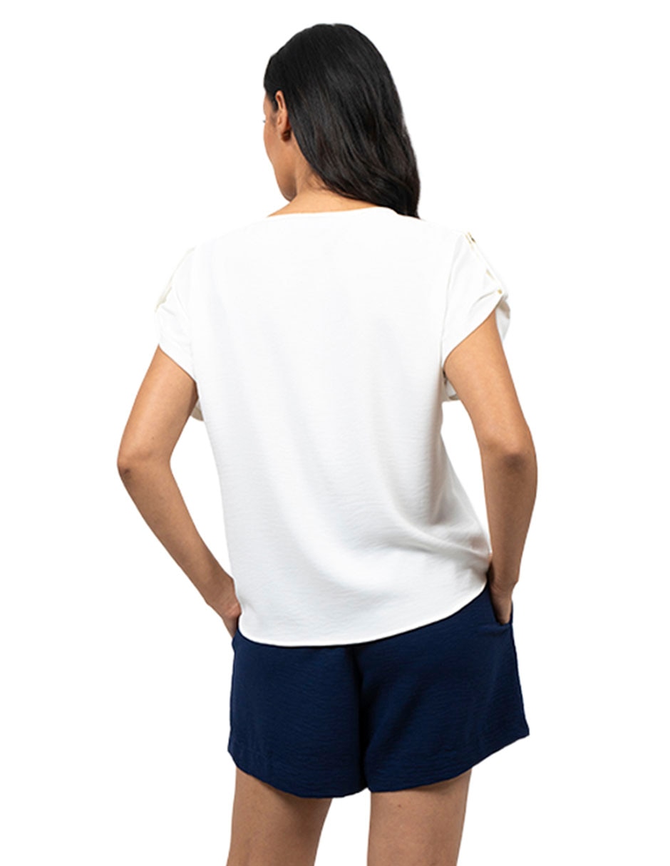 Blusa manga corta para mujer 4