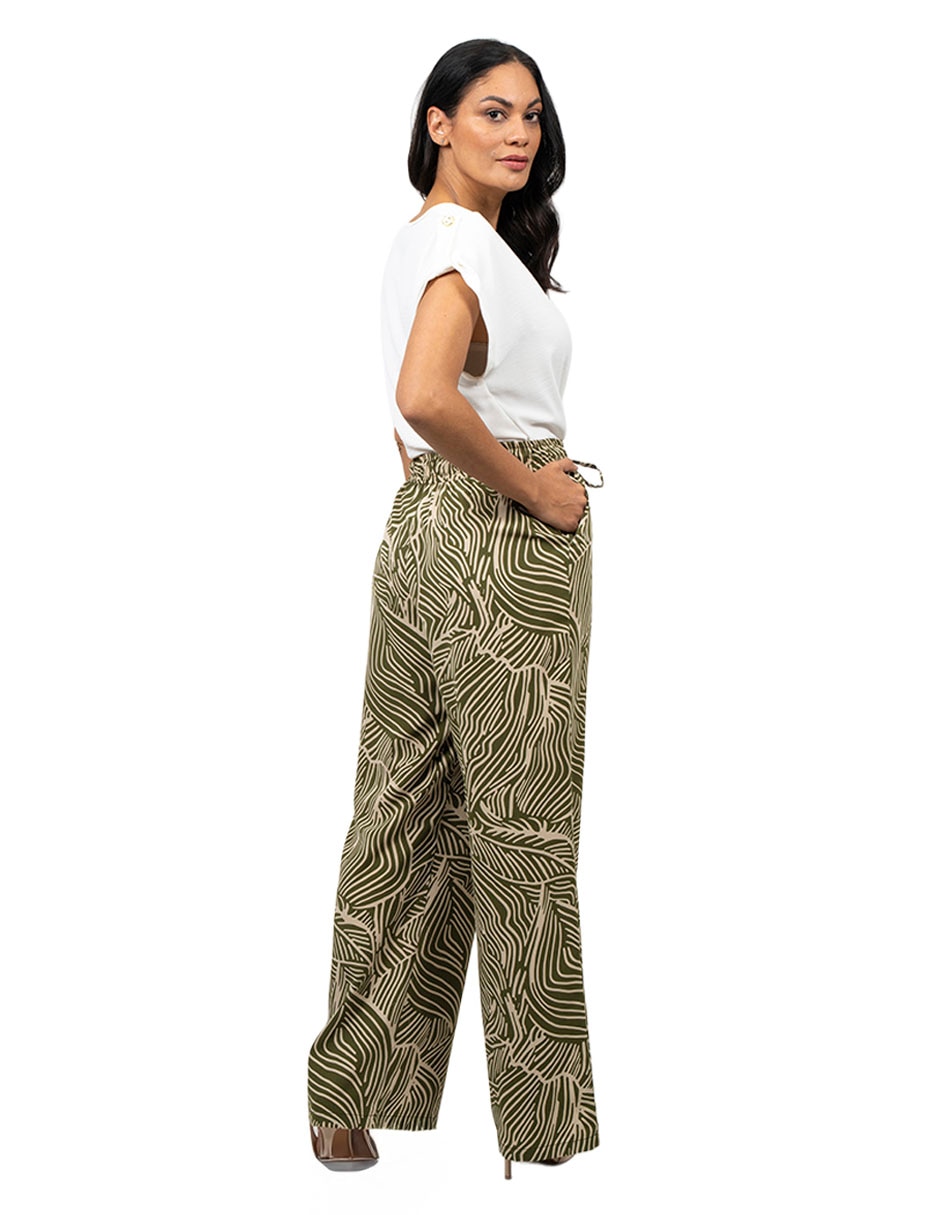 Pantalón relaxed Studio by H&Co amplio para mujer