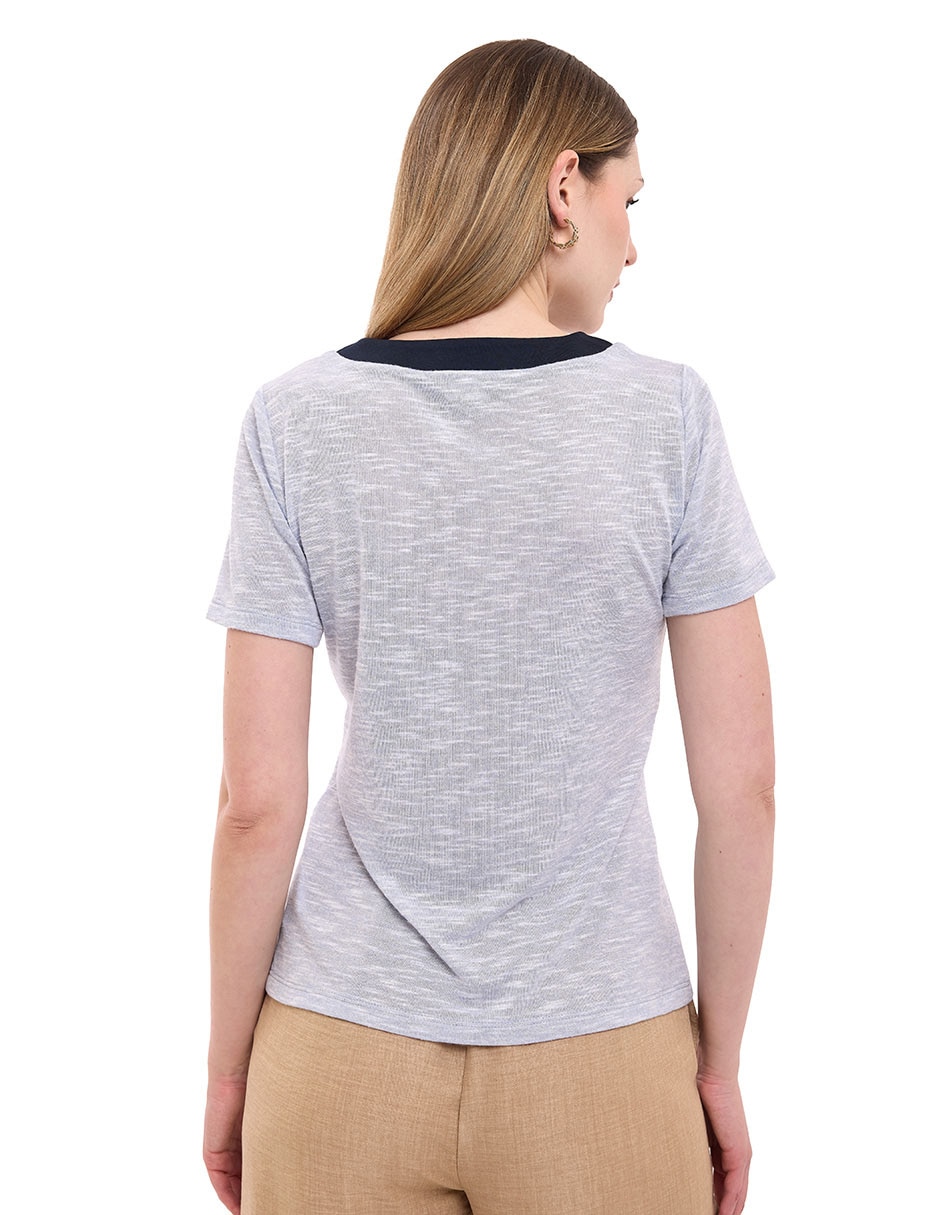 Blusa manga corta para mujer 5