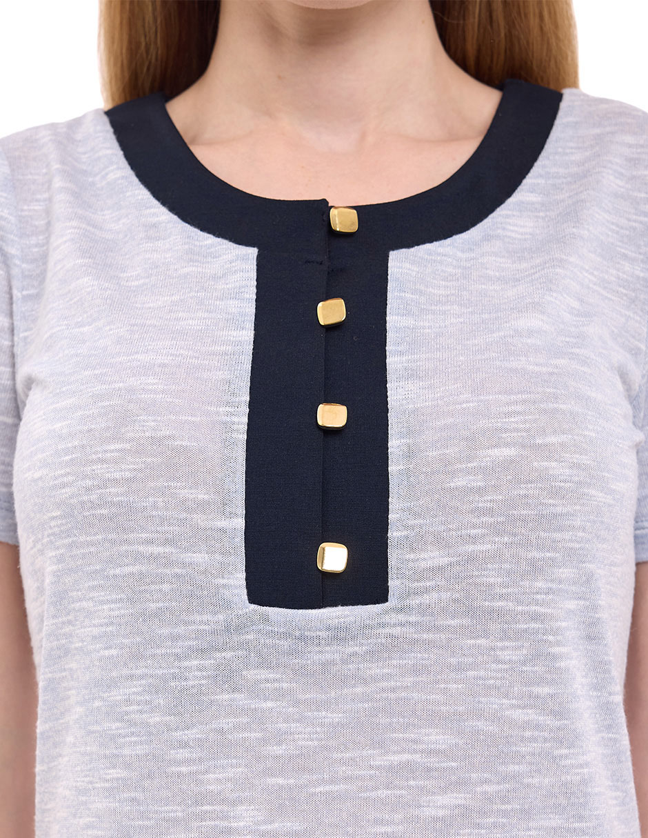Blusa manga corta para mujer 7