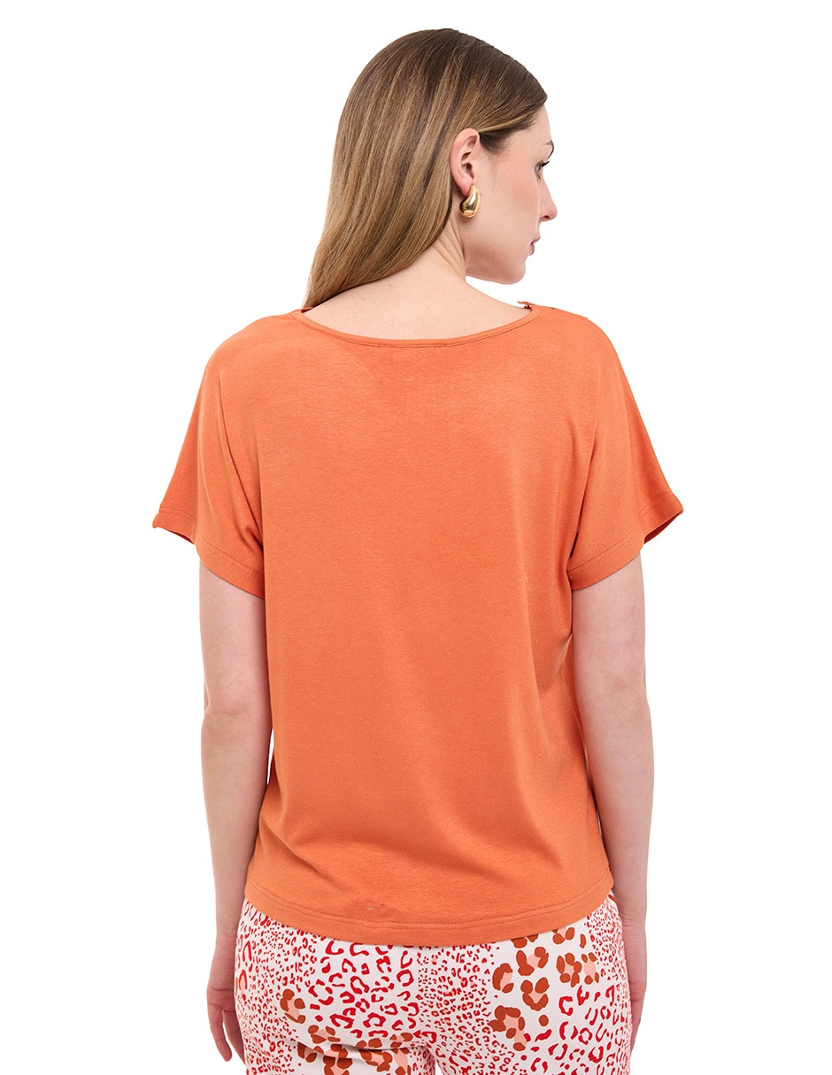 Blusa manga corta para mujer 5