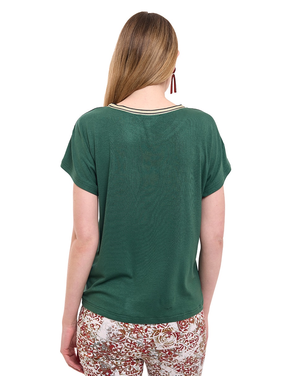 Blusa manga corta para mujer 5