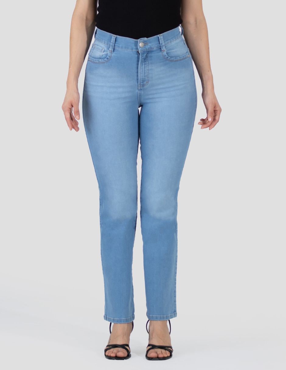 Jeans skinny cintura alta para mujer
