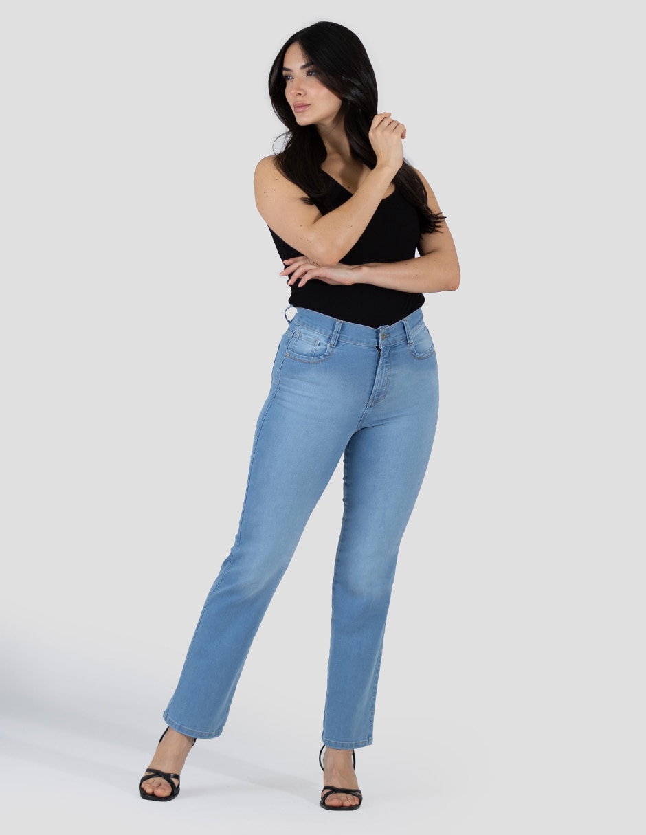 Jeans skinny oh pomp cintura alta para mujer