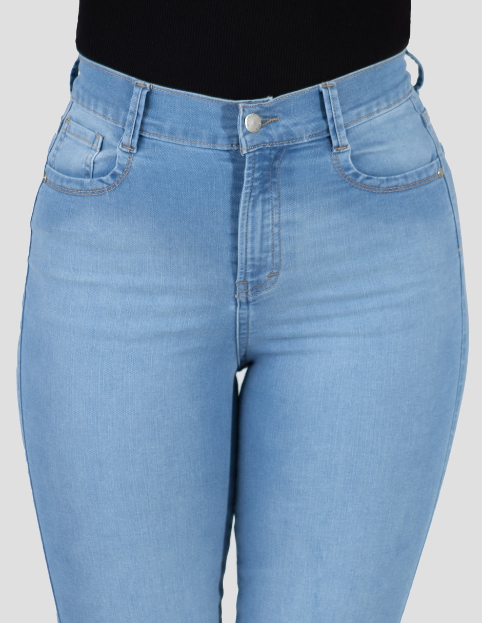Jeans skinny oh pomp cintura alta para mujer