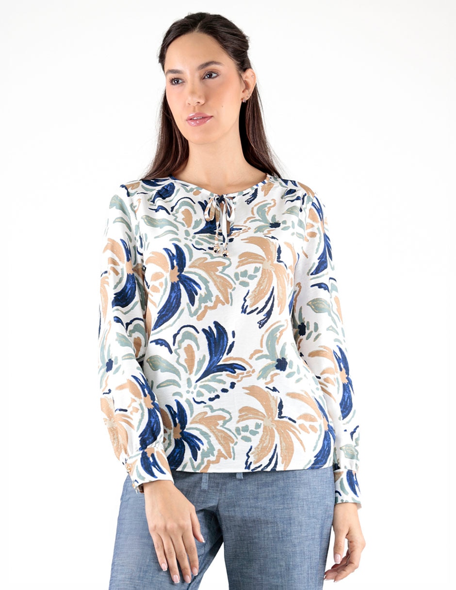 Blusa manga larga para mujer