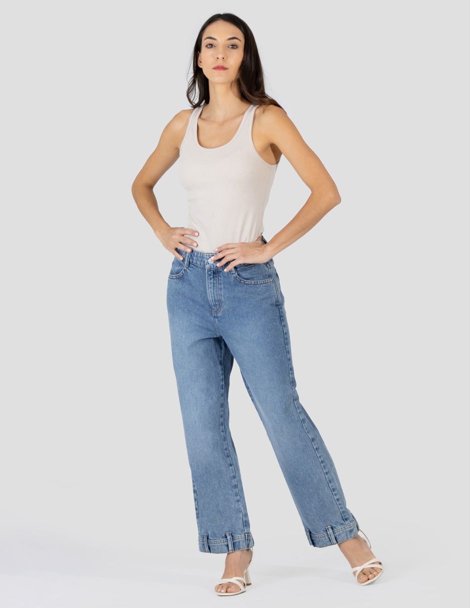 Jeans straight Oh Pomp para mujer