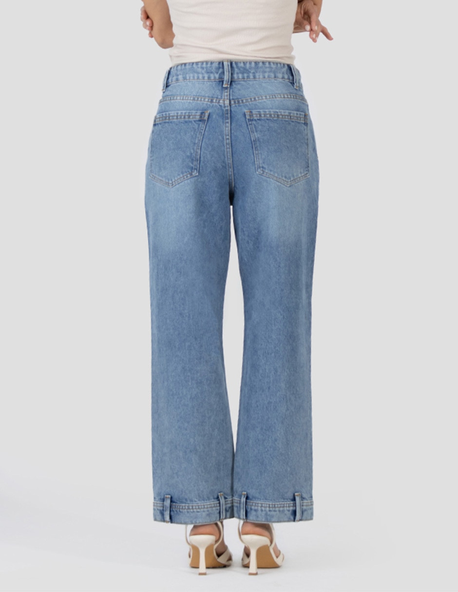 Jeans straight Oh Pomp para mujer