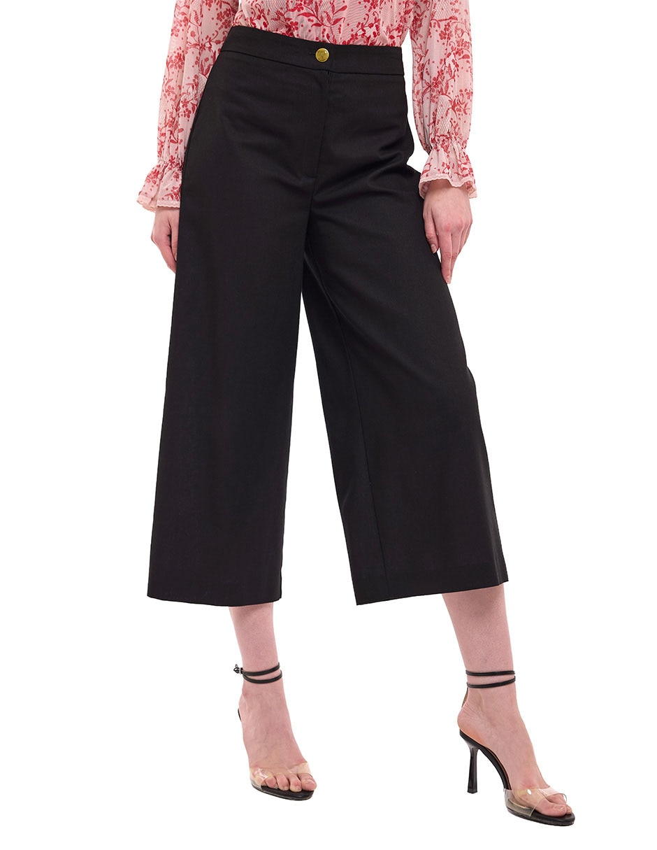 Pantalón regular amplio para mujer