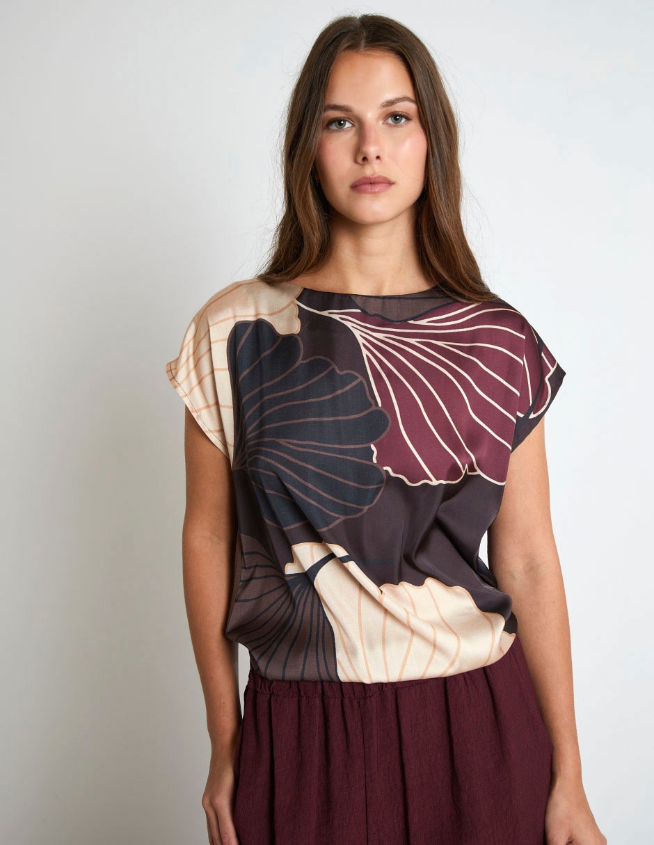 Blusa manga corta para mujer
