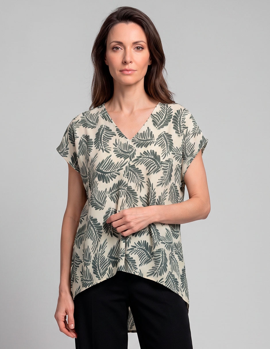 Blusa studio h&co manga corta para mujer Blusa studio h&co manga corta para mujer