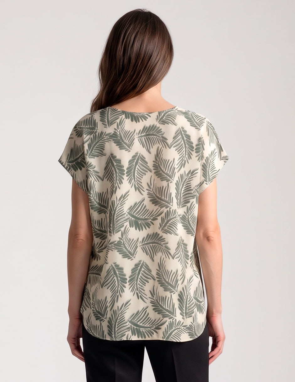 Blusa studio h&co manga corta para mujer 3