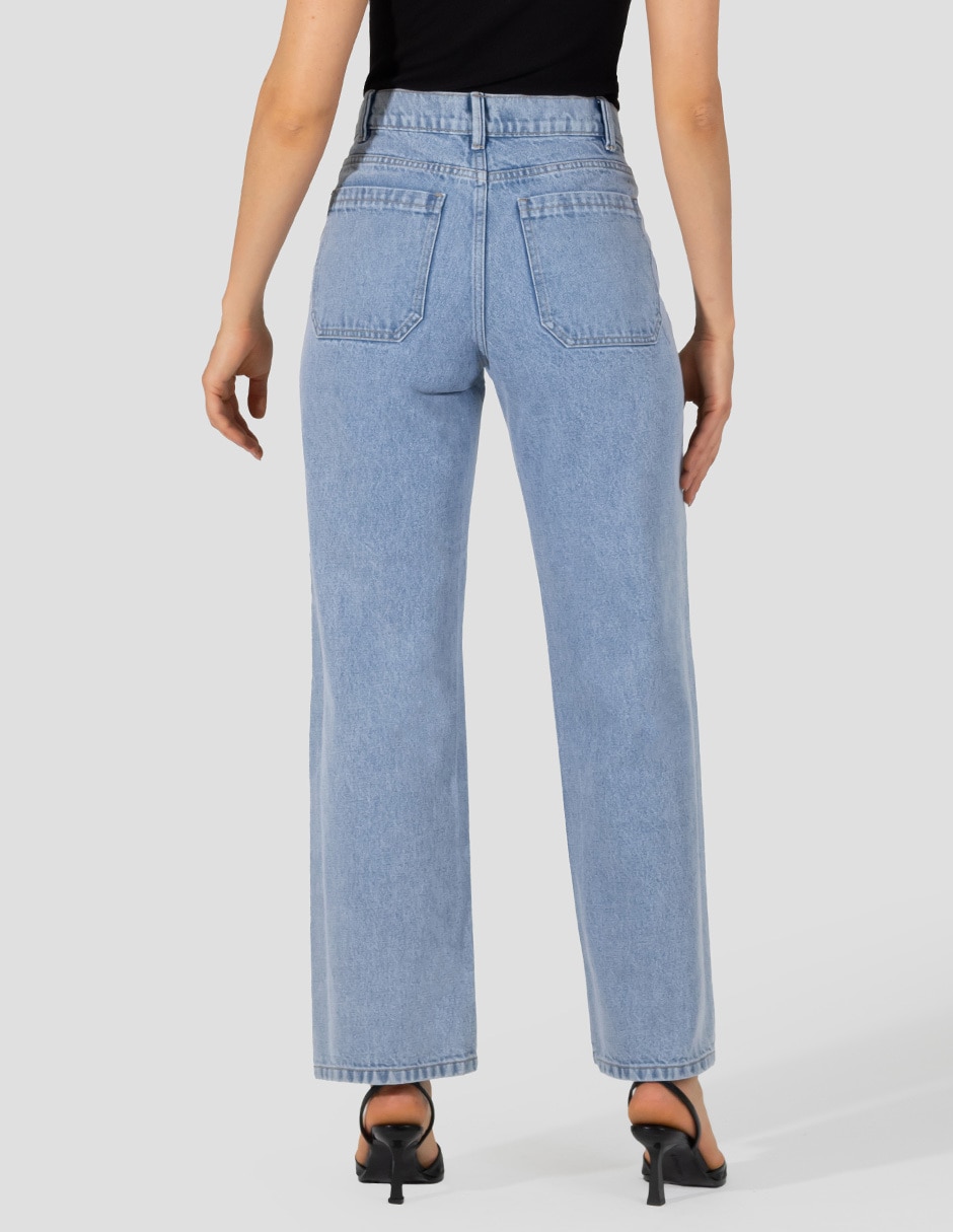 Jeans straight para mujer 4