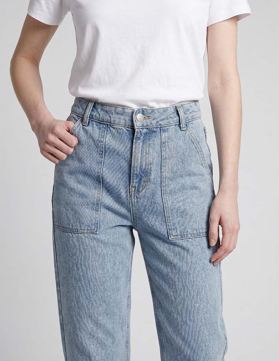 Jeans straight oh pomp para mujer