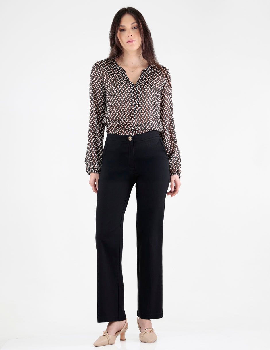 Pantalón Pierre Cardin recto para mujer