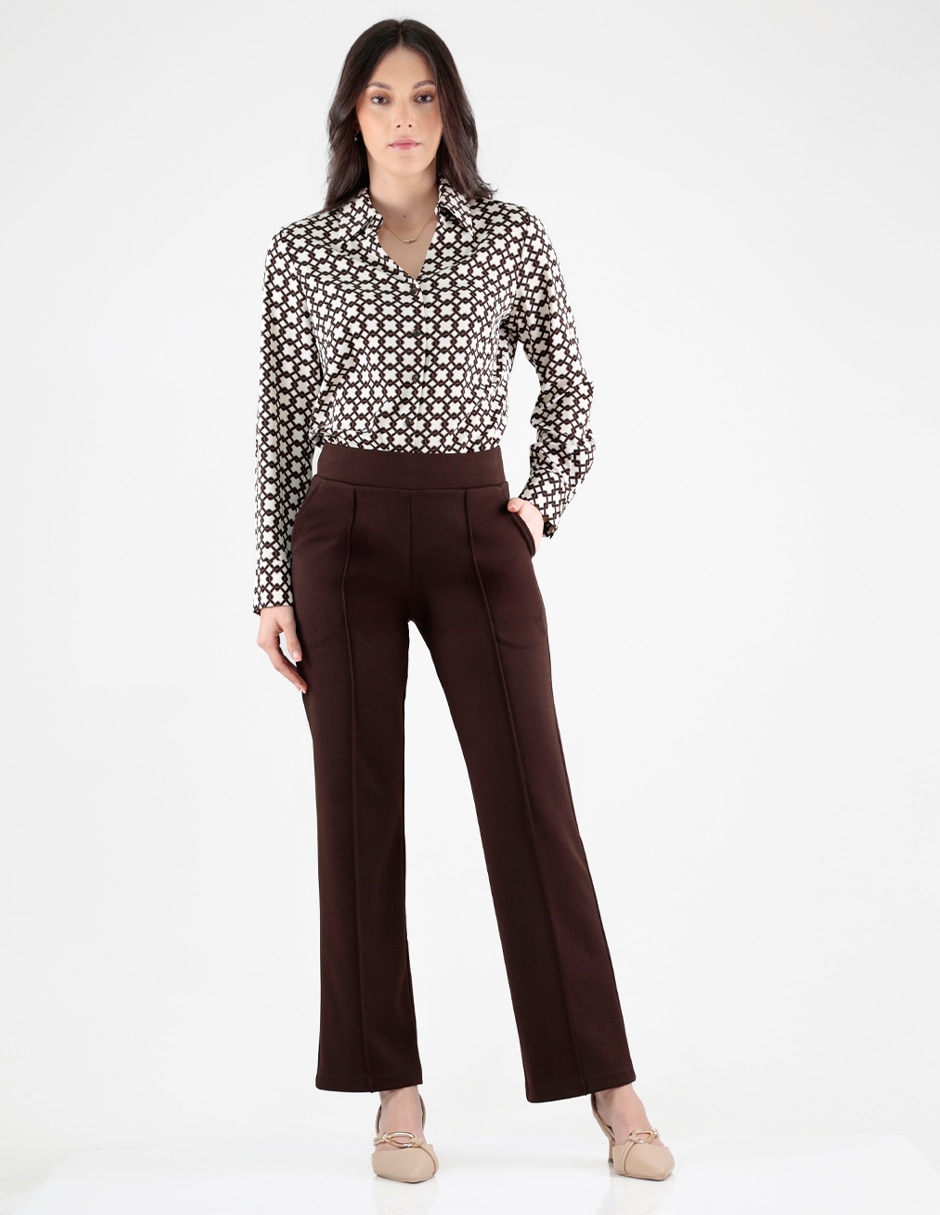 Pantalón regular regular para mujer