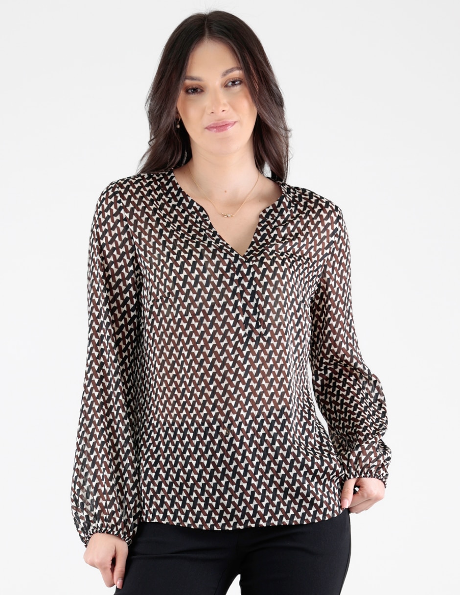 Blusa manga larga para mujer