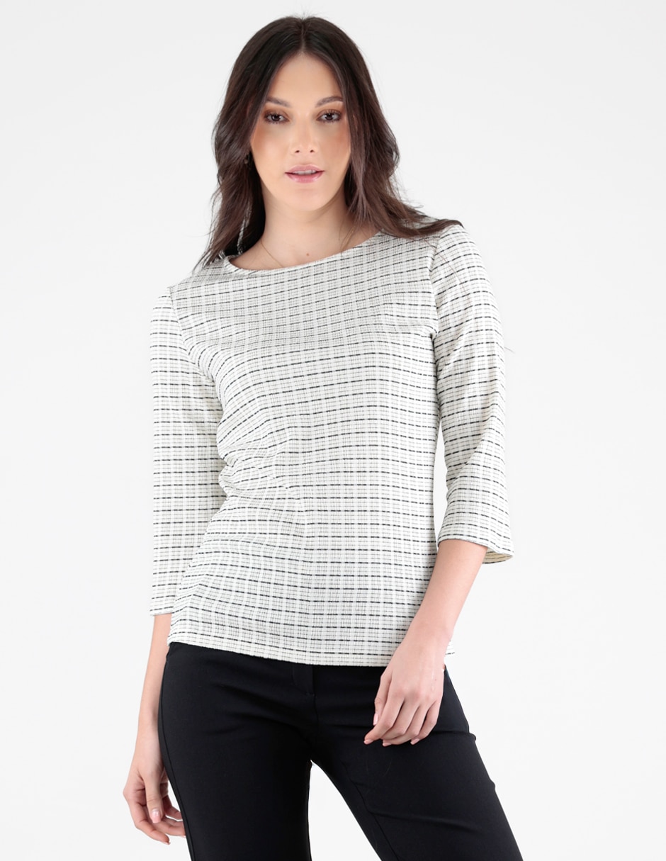 Blusa manga 3/4 para mujer