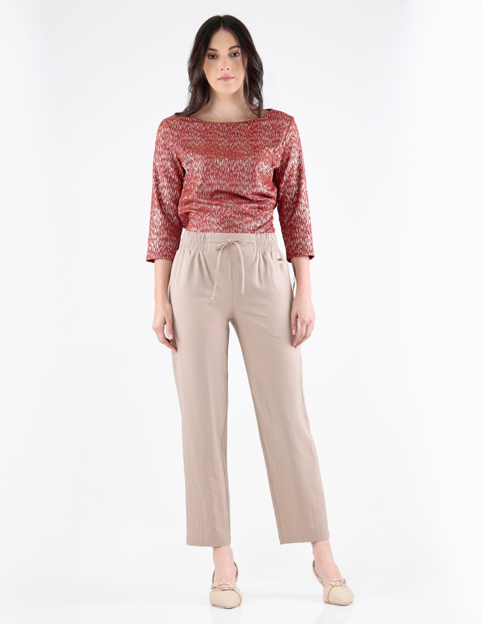 Pantalón chino recto para mujer