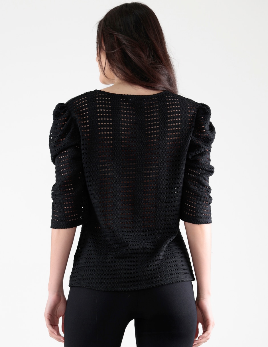 Blusa manga al codo para mujer 2