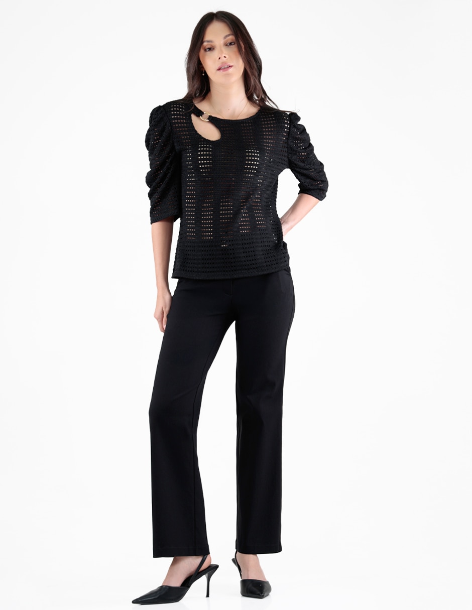Blusa manga al codo para mujer 4