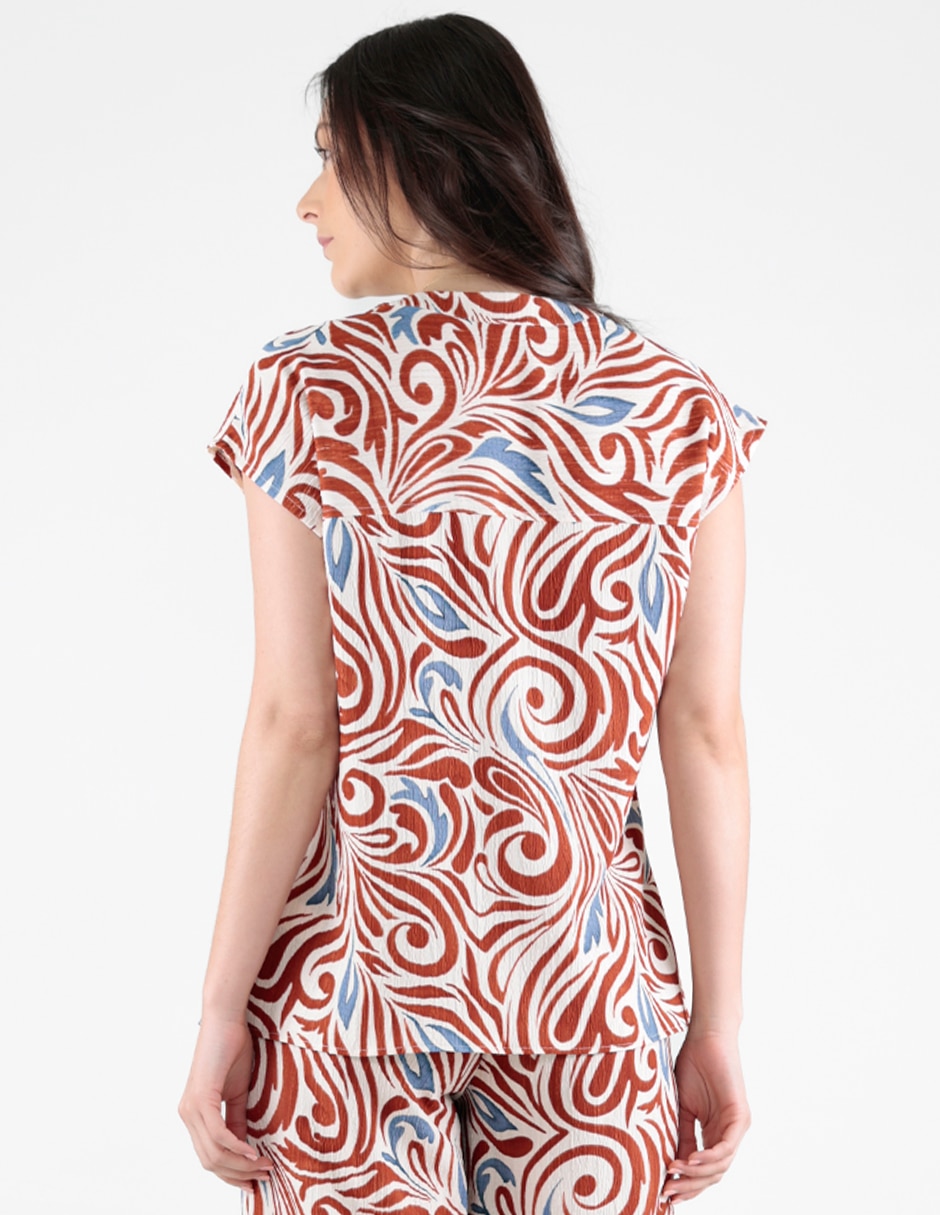 Blusa manga corta para mujer 3