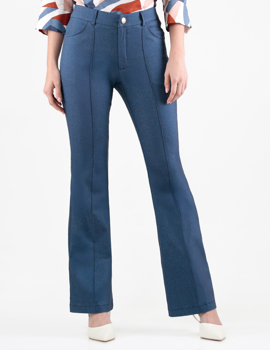 Pantalón flare acampanado para mujer