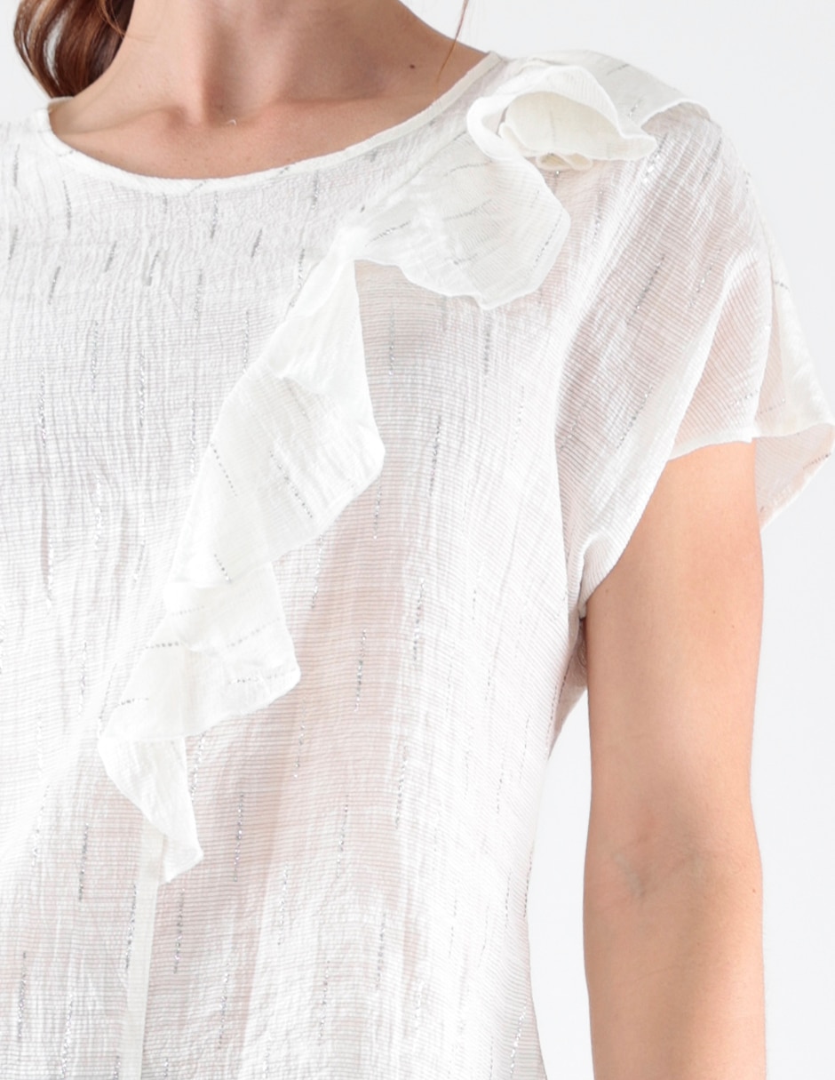 Blusa manga corta para mujer 4