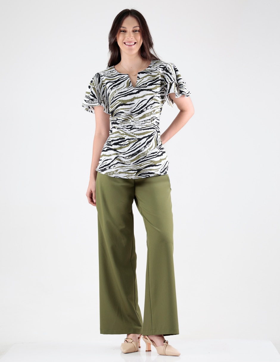 Blusa manga corta para mujer 4