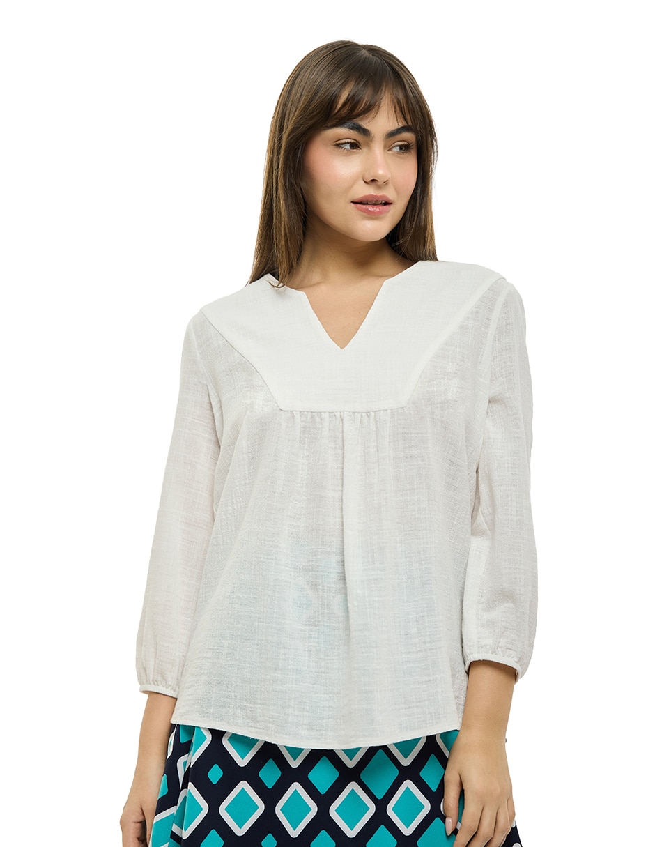 Blusa manga 3/4 para mujer Blusa manga 3/4 para mujer