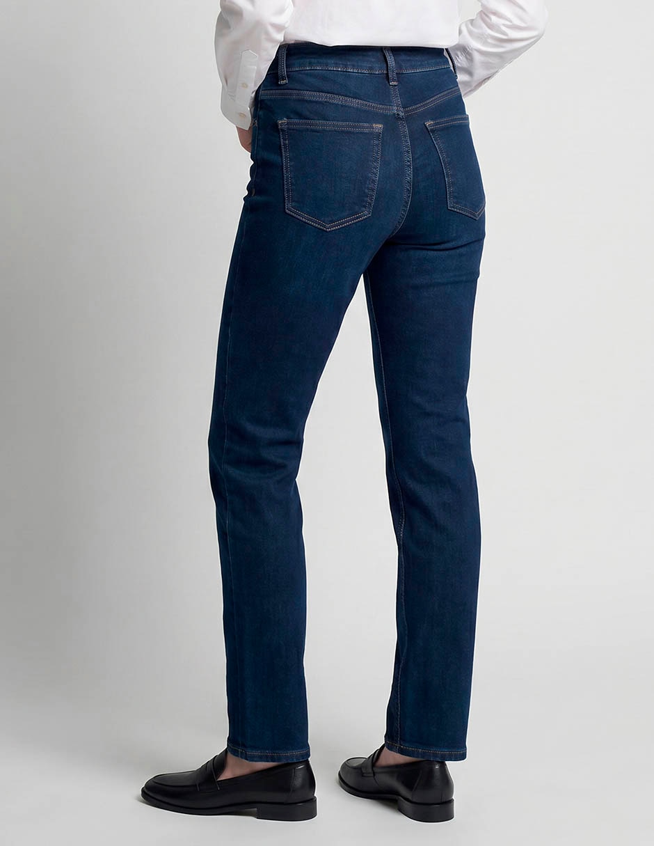 Jeans slim corte cintura para mujer 2